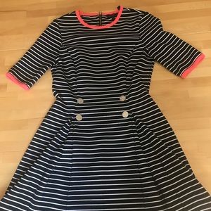 Ted Baker Dress -structured and stripes - GORGEOUS